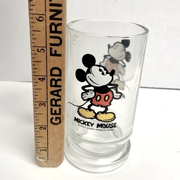 C🌺 VINTAGE DISNEY 80’s MICKEY MOUSE DRINKING CLEAR GLASS BEER PINT CUP MUG EUC - Picture 11 of 12